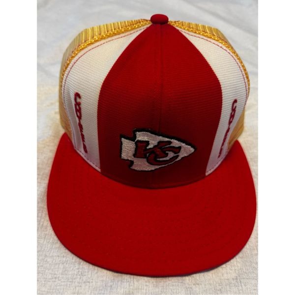 Kansas City Chiefs KC Hat AJD Lucky Stripe Snapback Vintage Mahomes Kelce