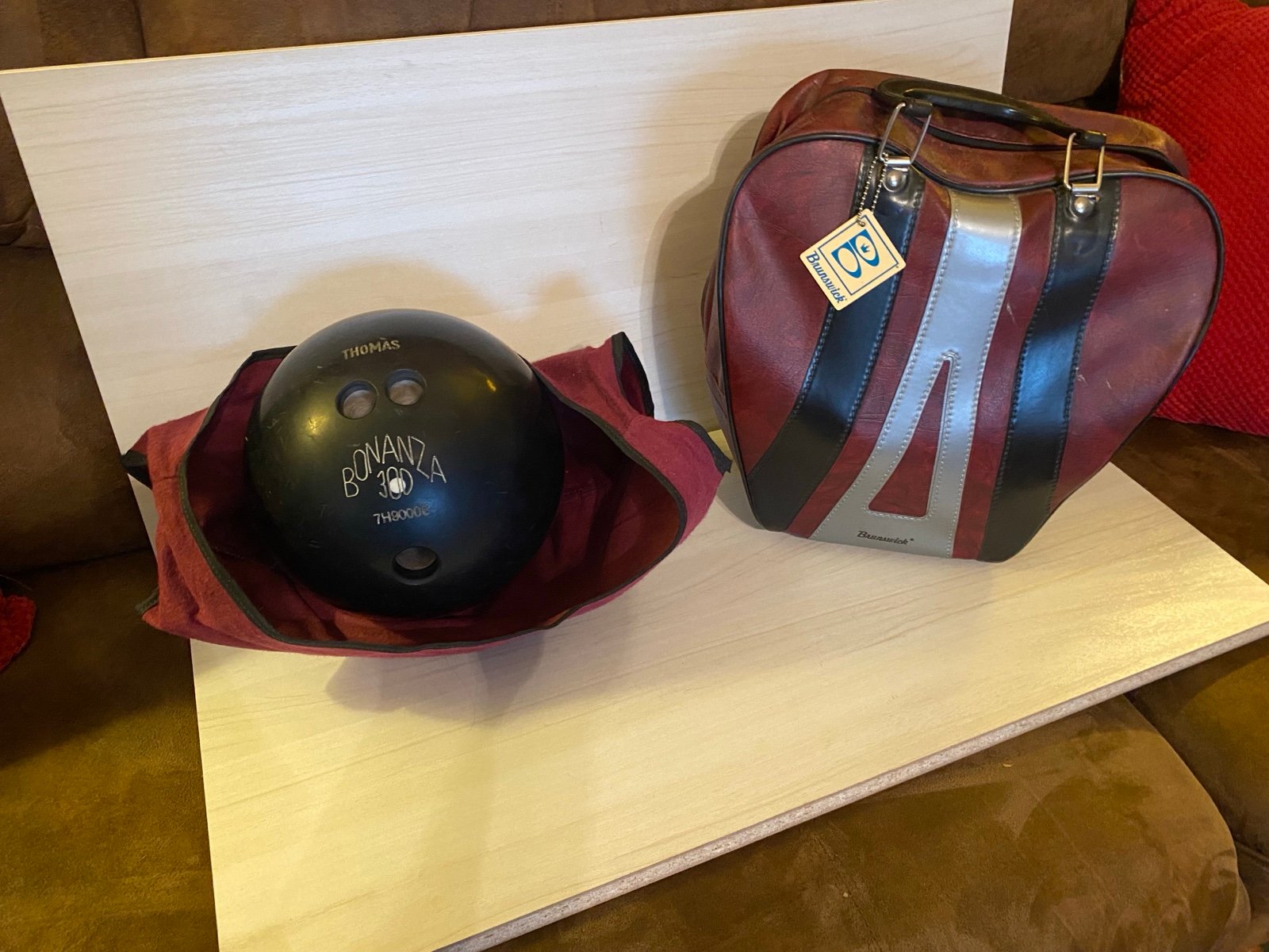 Brunswick Bowling Ball and Bonanza Bowling Ball White Dot