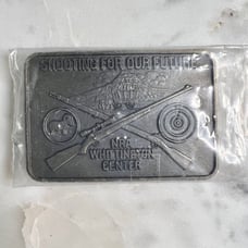 Vintage NRA Whittington Center Shooting For Our Future Cross Rifles Belt Buckle