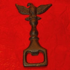 Rare vintage black cast iron eagle bottle opener