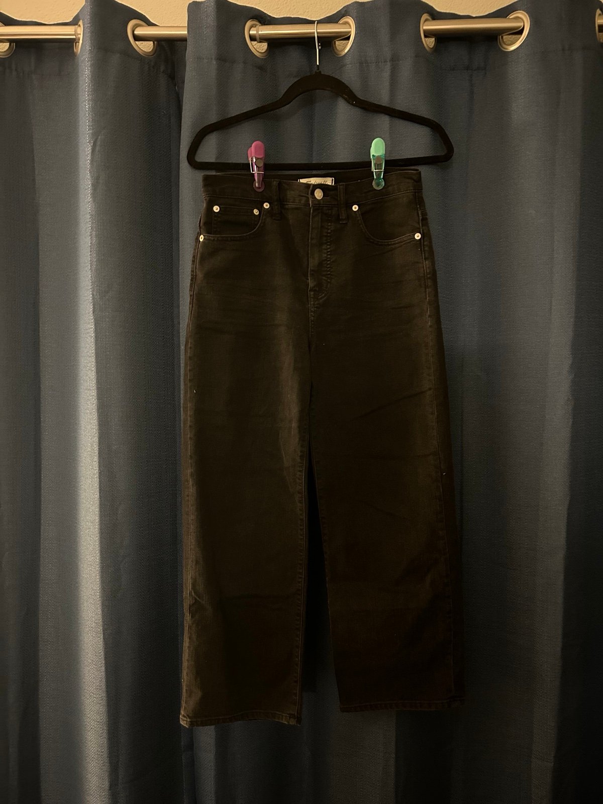 Madewell black wide leg jeans