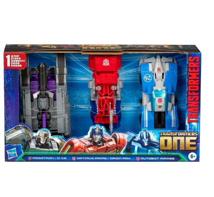 Transformers One Iacon Race Megatron / D-16, Optimus Prime / Orion Pax, & Autobo