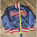 Vintage Wilson Atlanta Braves Blue Satin Jacket Size 42 USA VERY NICE CONDITION