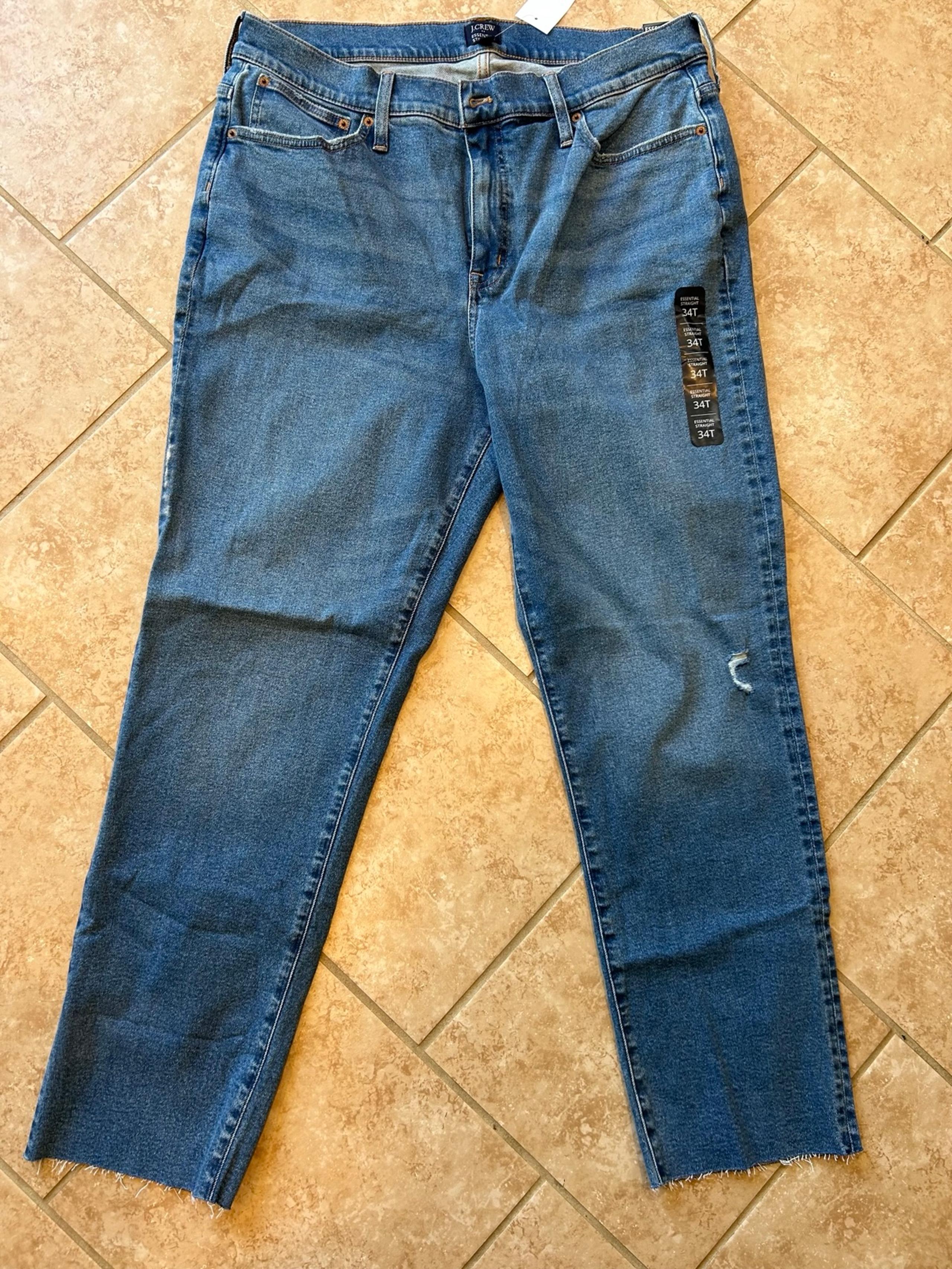 Women’s J CREW JEANS 34T 34 tall NWT Essential Straight
