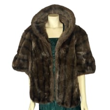 Vintage 1950's Regina Glenara by Glenoit faux fur Cape Stole Balero Wrap