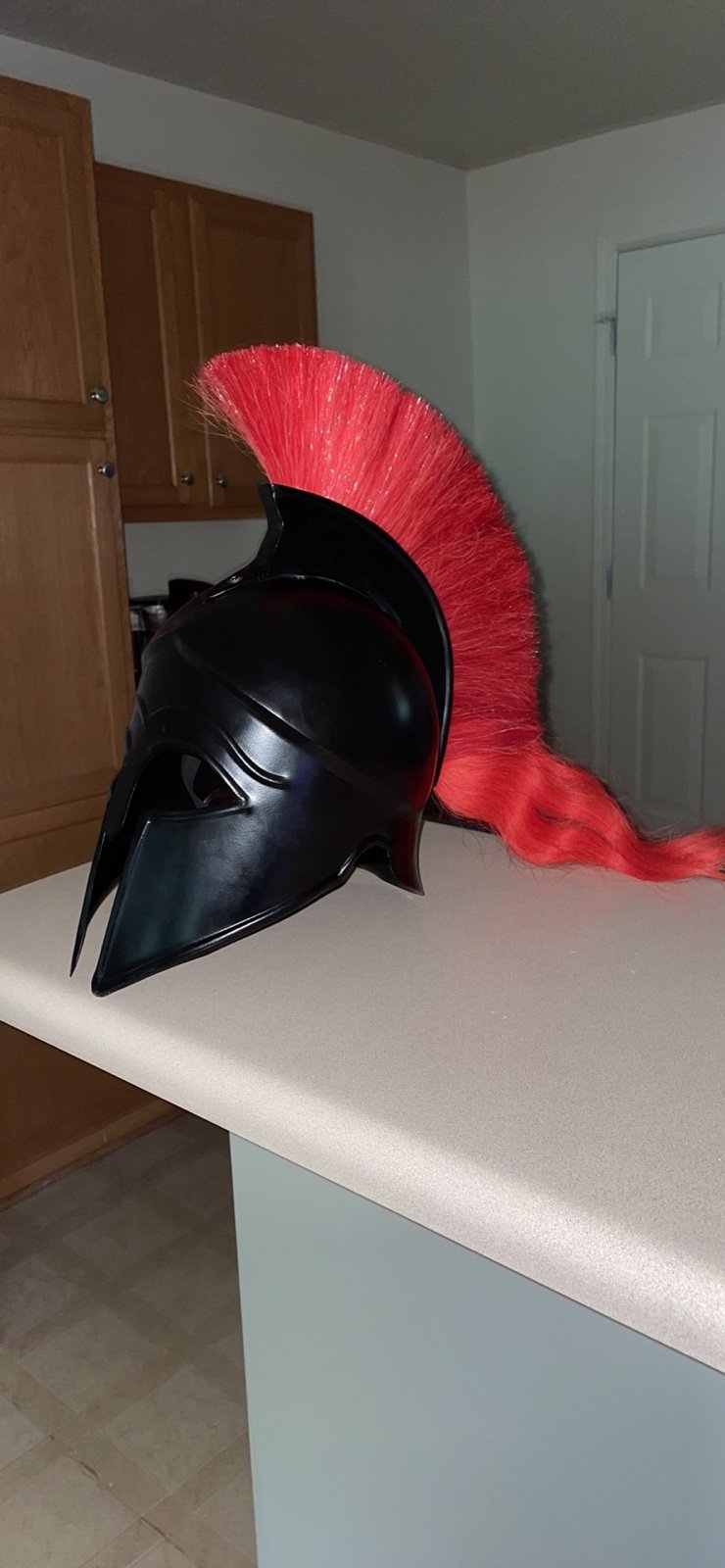Black spartan helmet