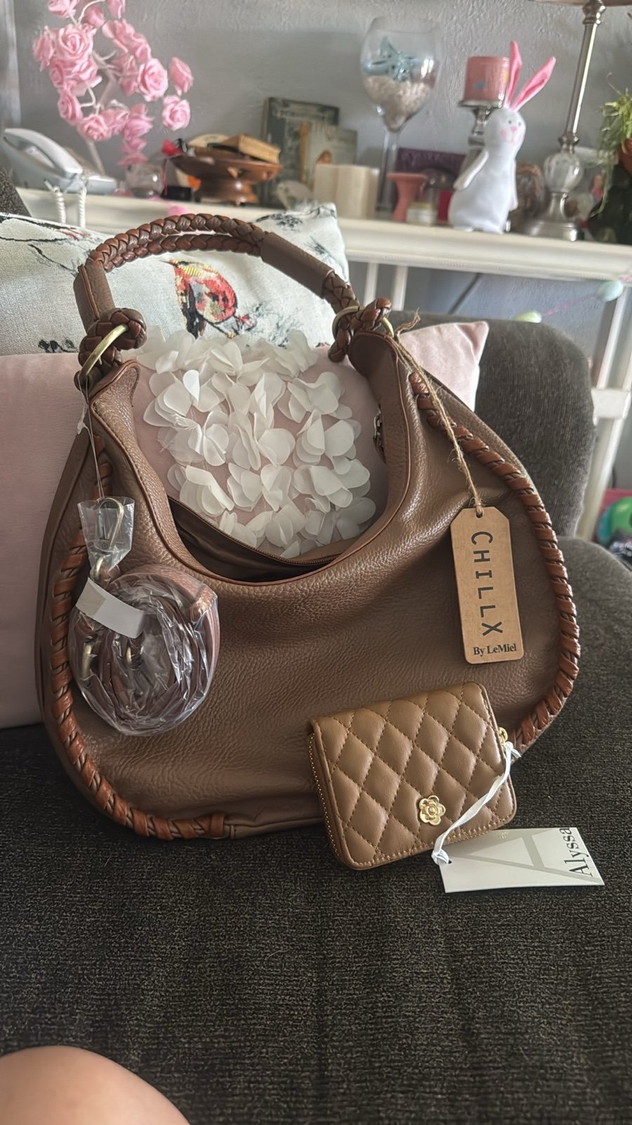 Brown hobo bag