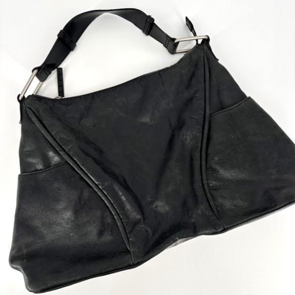 Kenneth Cole Reaction Women's Soft Leather Purse Shoulder Hand Bag Black Medium
