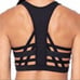 Whisper Sports Black Strappy Unique Bra Large Gym Yoga Sporty Active
