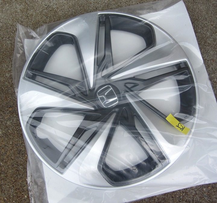 16 2019 20 21 Honda Civic 5 spoke Silver & Charcoal Hubcap Wheel Cover