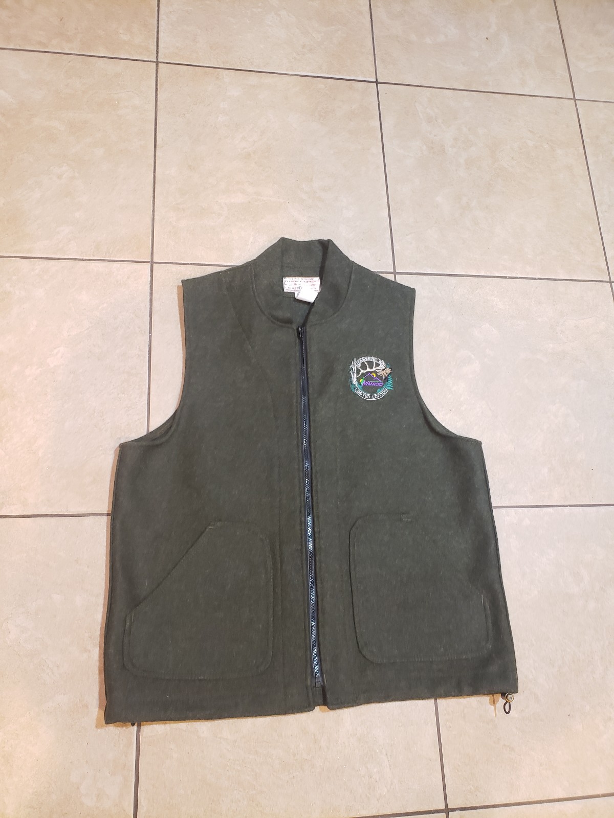 Vintage Filson Green Wool Vest Nimrod Limited Edition Size Medium