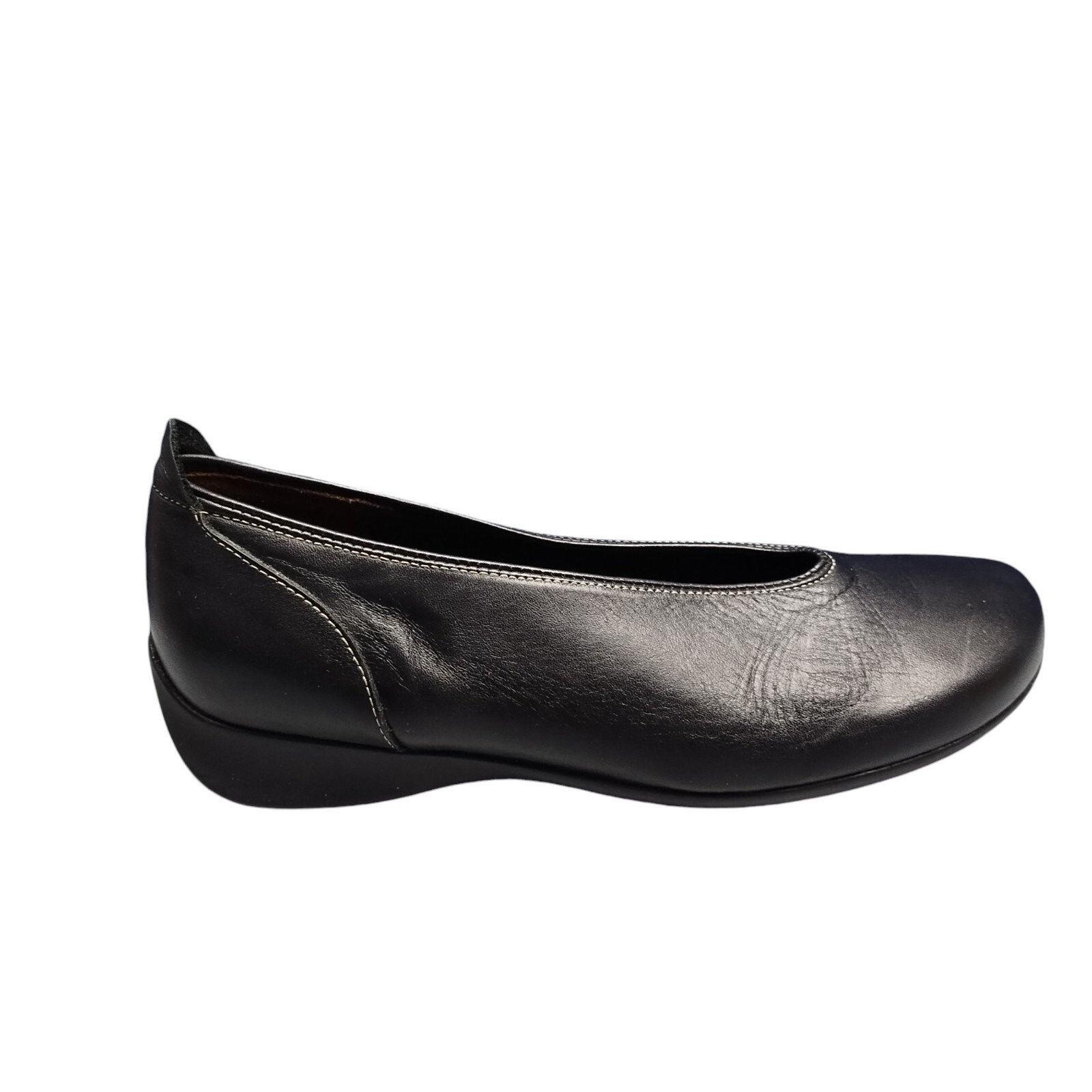 Wolky Pump Shoes Womens Size 9.5 Black Round Toe Comfort Rubber Sole Slip On