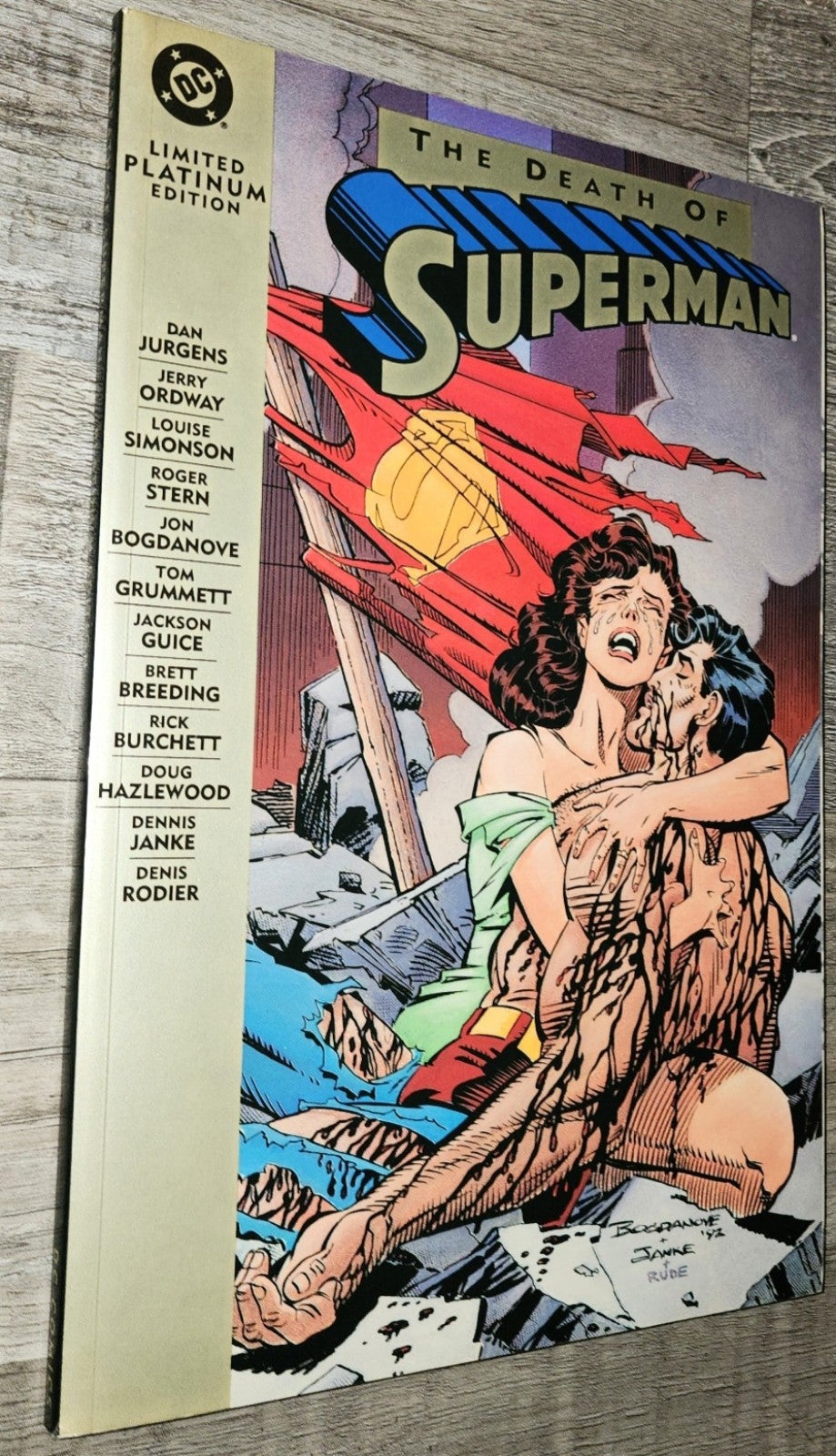 DC Comic Death of Superman 1 NM High Grade Limited Platinum Ed 1993 TPB Book