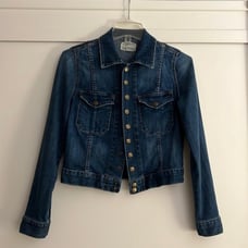 Current/Elliott The Snap Jacket Loved Denim Jean Jacket Size 1
