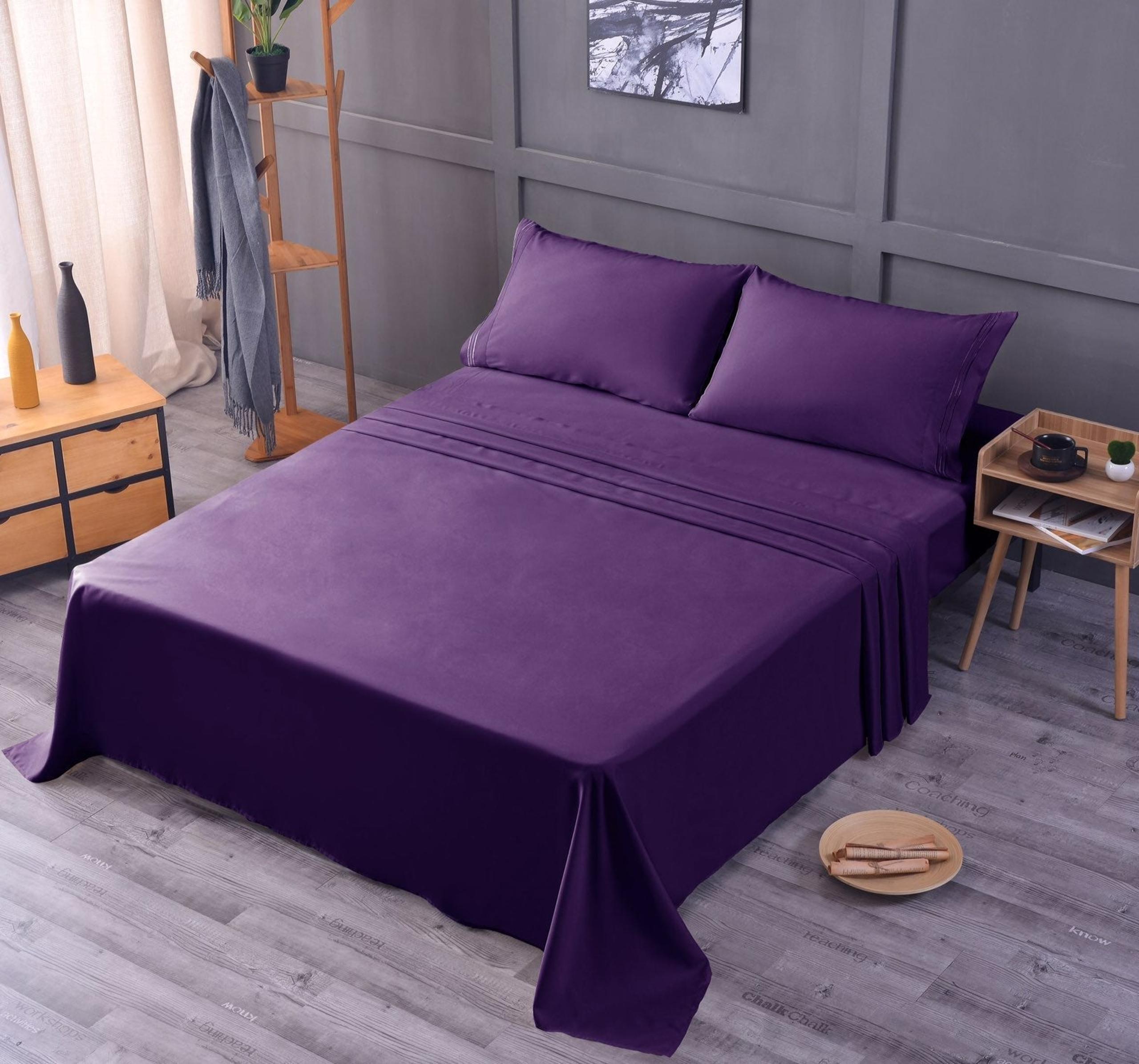 Bamboo Luxury King Sheet Set - Purple