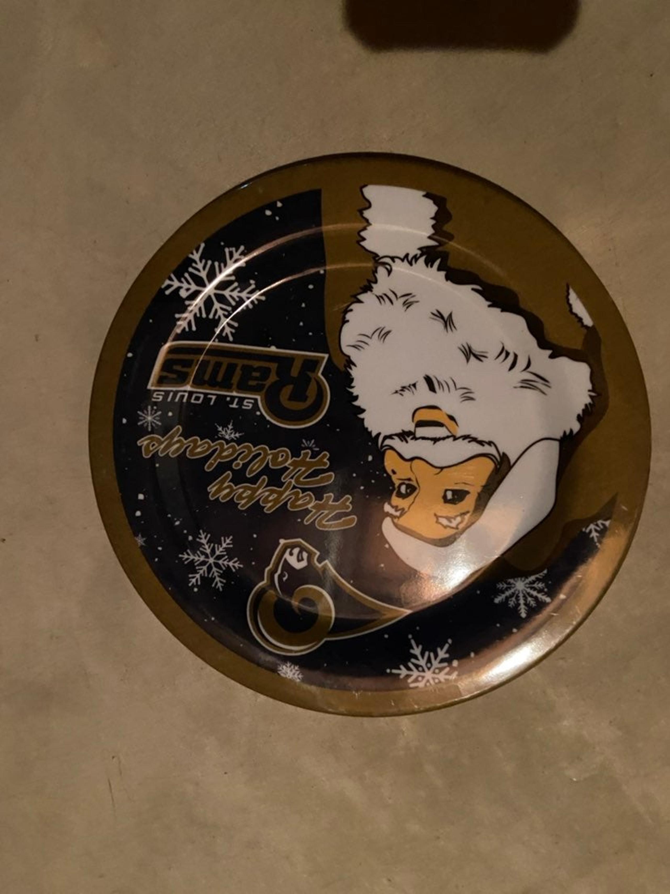 St.Louis Rams Christmas Plate