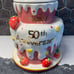 Blue Sky Hello Kitty 50th anniversary ceramic cake cookie jar