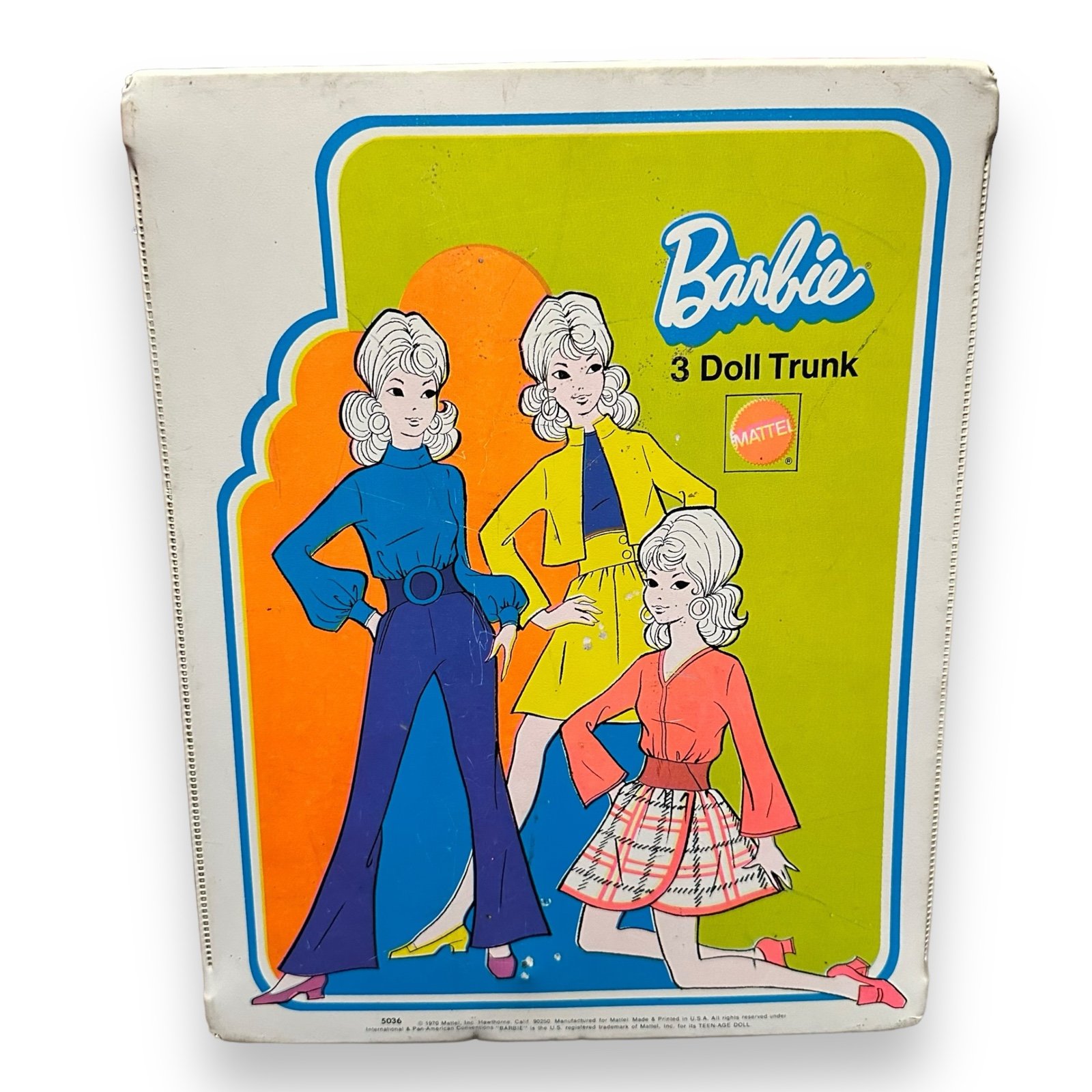 Vintage 1970 Barbie 3-Doll Storage Carrying Case Trunk By Mattel