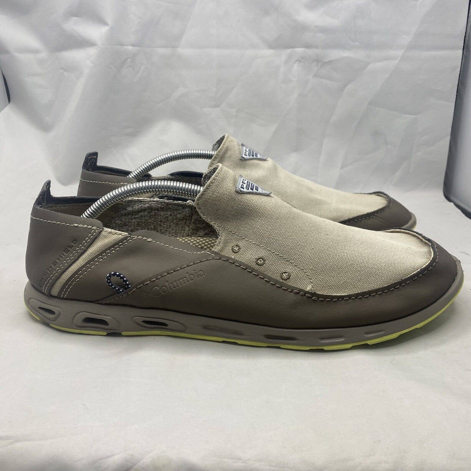 Columbia Bahama Vent PFG BM4677-005 Slip On Boat Shoes Taupe/Beige Mens Size 13