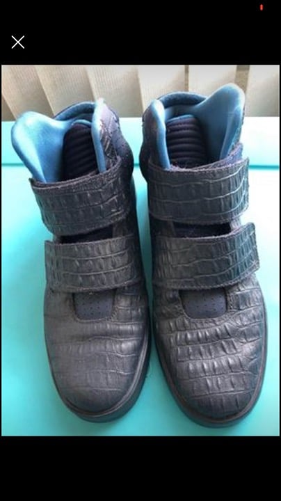 Nike 8 Men Flystepper 2K3 Premium Sneakers Blue 677473-444 Crocodile E