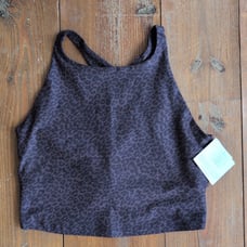 NWT beyond yoga leopard tank with built in sports Bra size XL