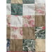 Floral pieced tied quilt pink Trip Around the World 1shabby chic lap blanket 36