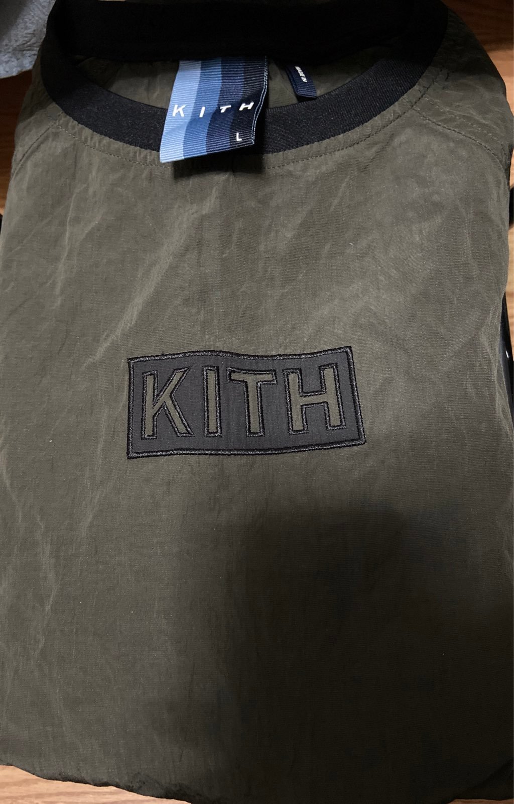 Kith L/S Crinkle Nylon Johnson Crewneck- Crewneck
