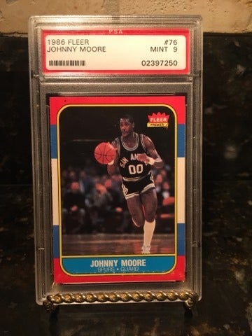 Johnny Moore 1986 Fleer PSA 9 Mint Rare