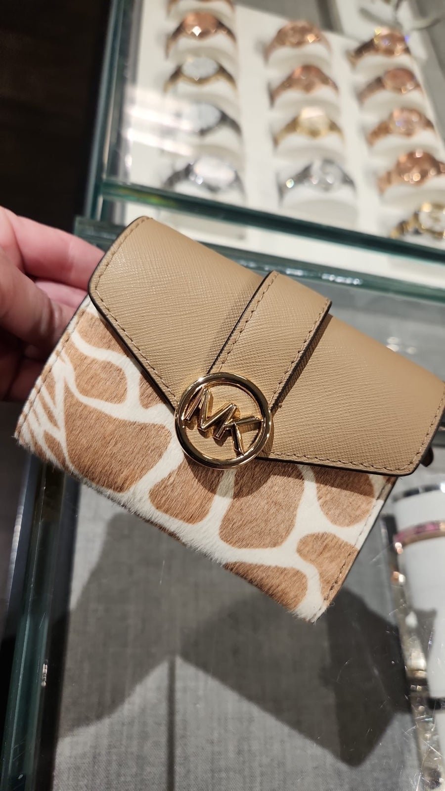 NEW WITH TAG Michael Kors Carmen Medium Flap Bifold Wallet