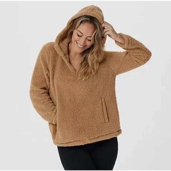 Koolaburra by UGG Cozy Pullover Sherpa Hoodie w/ Pockets!