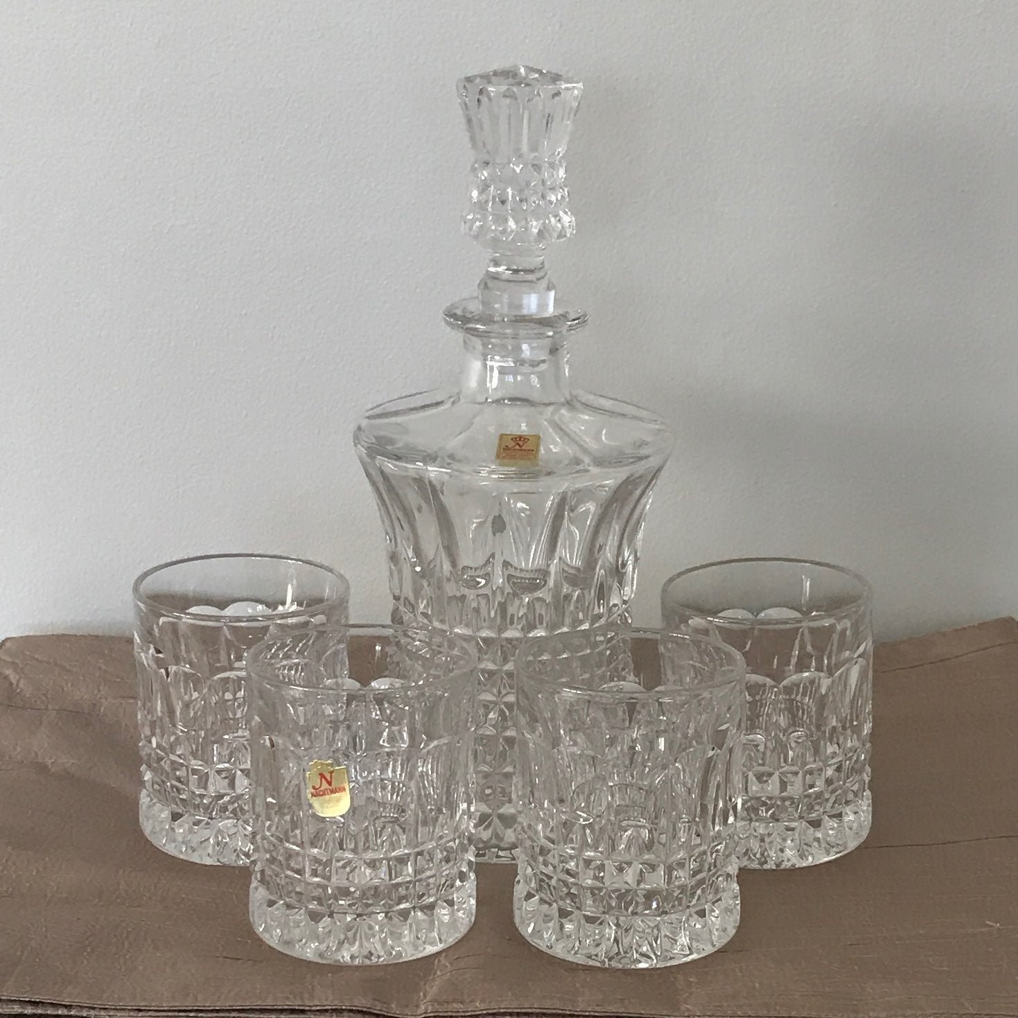 Vintage Nachtmann Crystal Decater & Glas