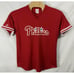 Vintage Majestic Phillies Jersey XL PULLOVER VNECK JERSEY RED Made in USA