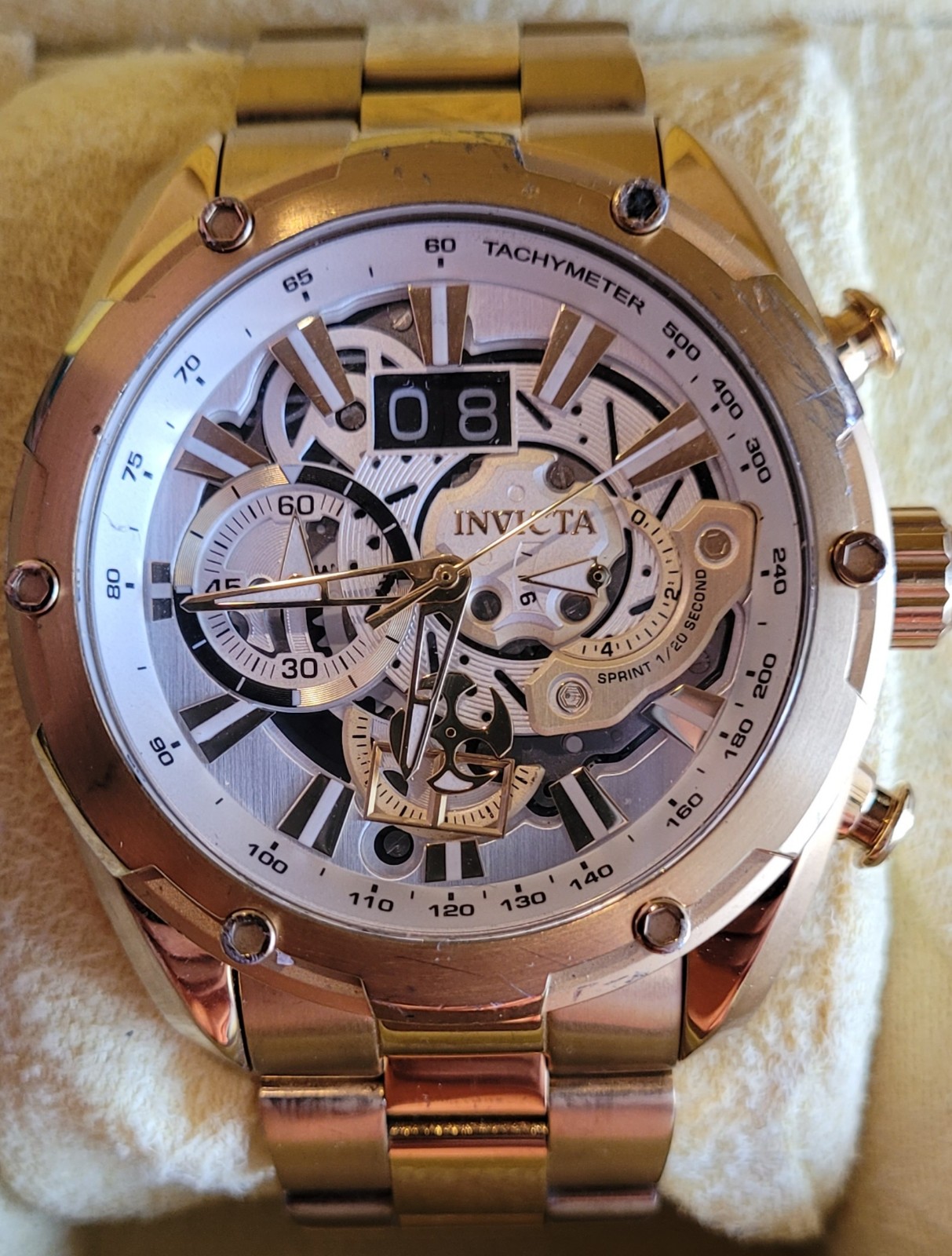 Ultra Rare Invicta Gold Speedway Men's Chronograph Watch