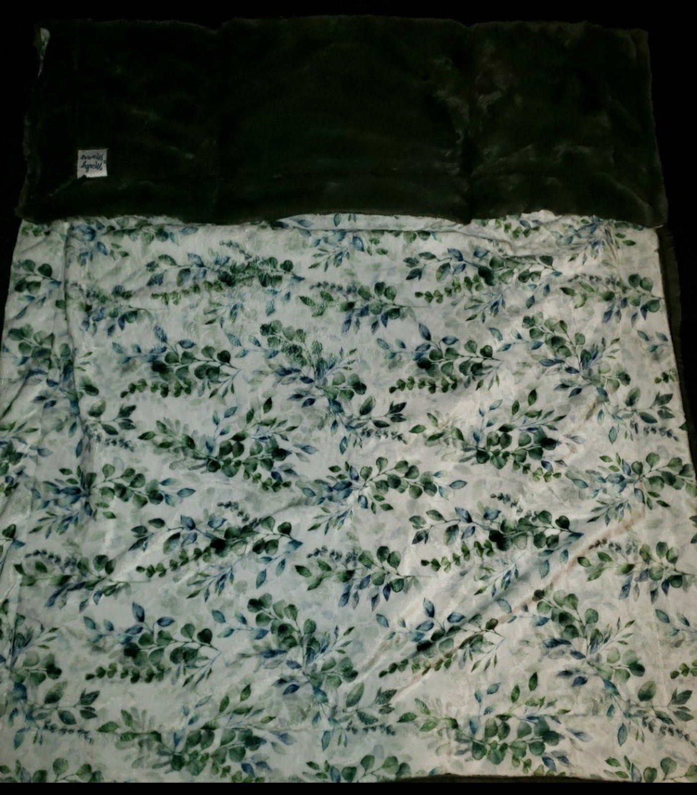 (DETAILS ONLY)NEW 36x48 Loden Bunny on Loden Serenity Pillow minky blanket
