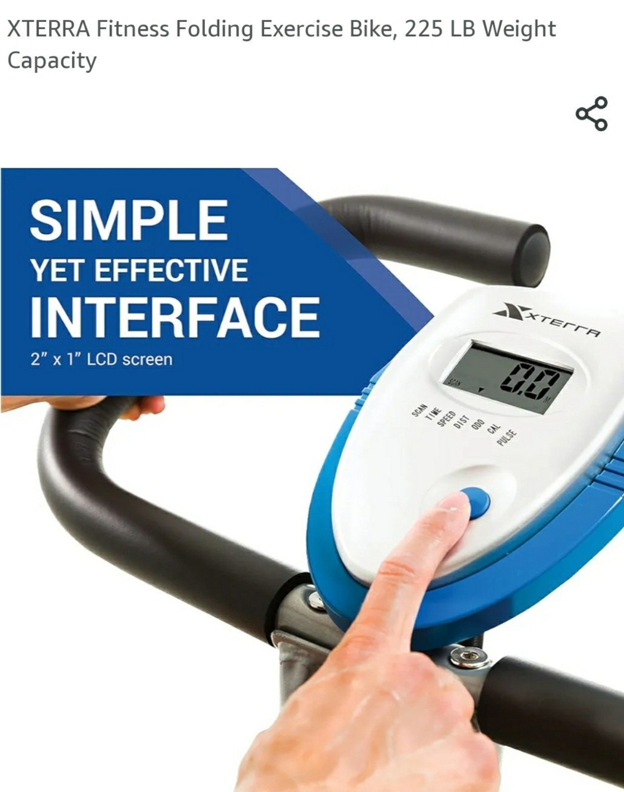 xterra fitness folding exercise bike