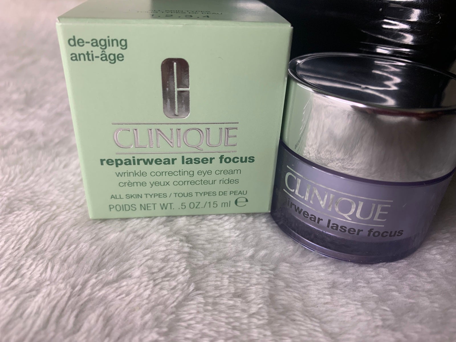 CLINIQUE repairwear laser focus wrinkle correcting eye cream .5oz NIB
