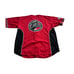Fubu Sports Baseball Jersey 05 Embroidered Button Up Short Sleeve Black Red
