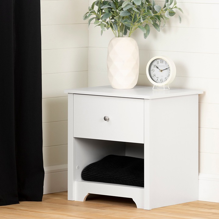 Nightstand of drawers - Coffee table with storage white