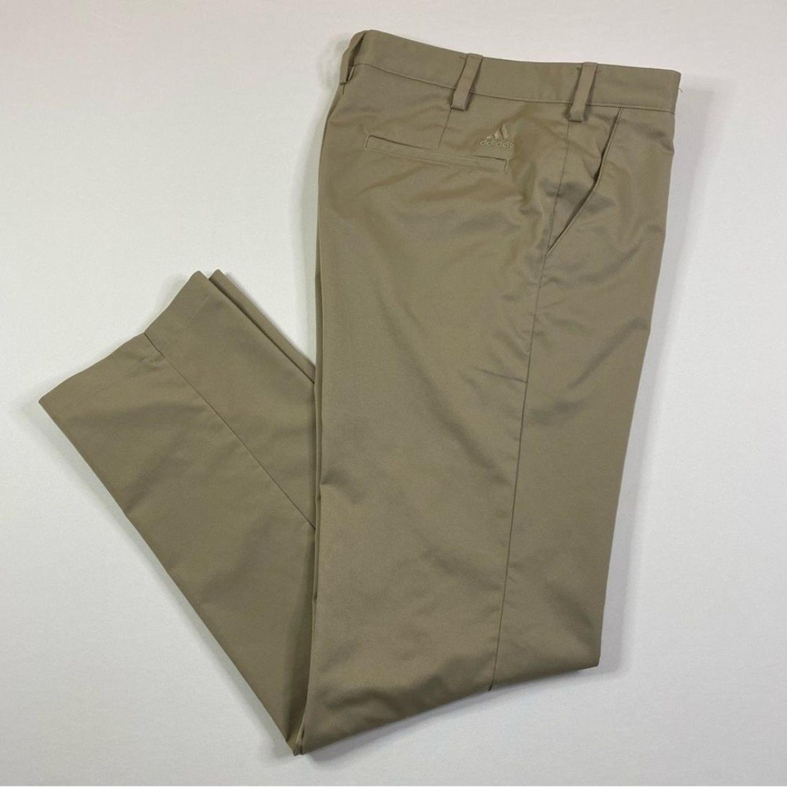 Adidas Pants Men's 33x31 Khaki Chino Straight Leg Athletic Golf
