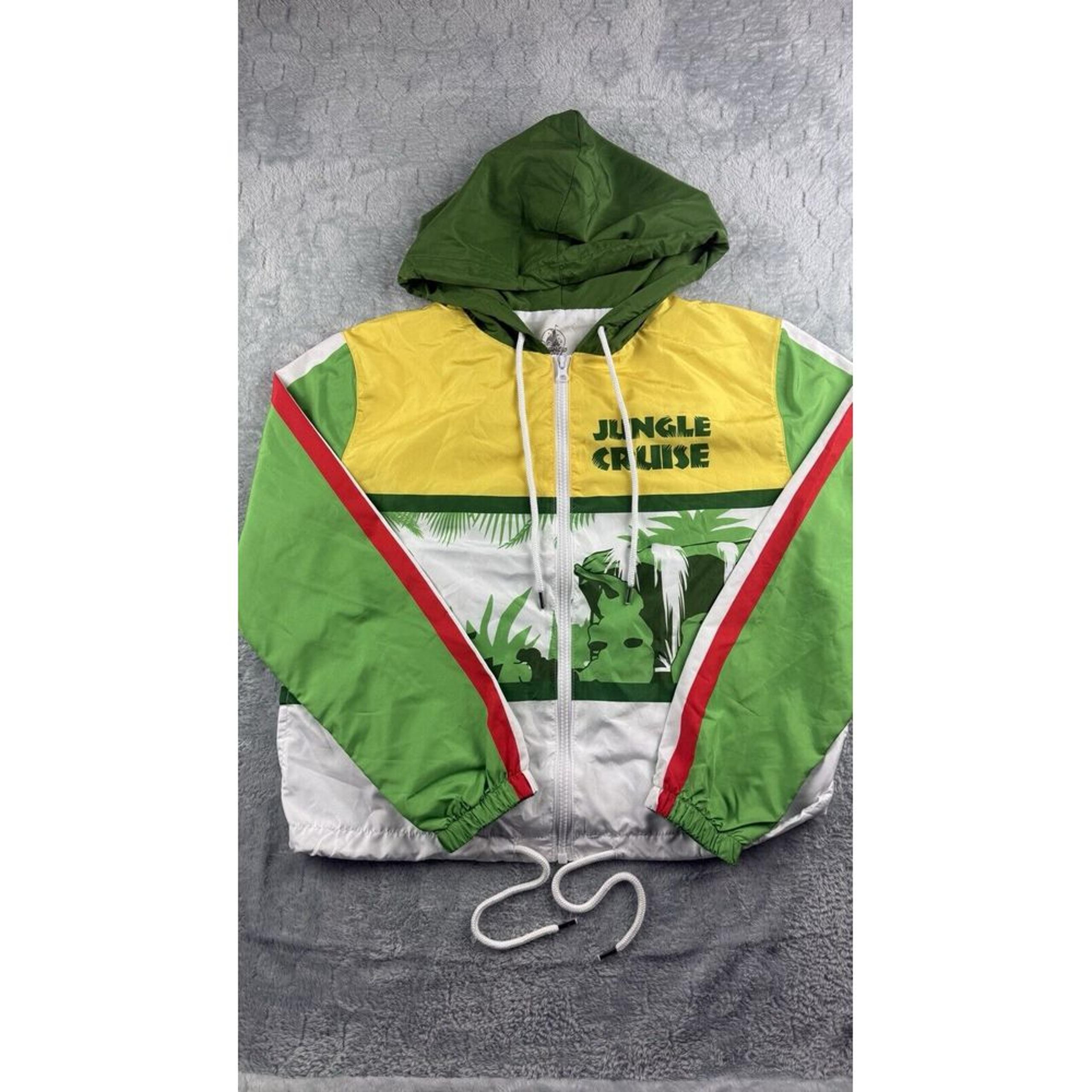 Disney Parks Magic Kingdom Jungle Cruise Hooded Windbreaker Jacket Women's XS