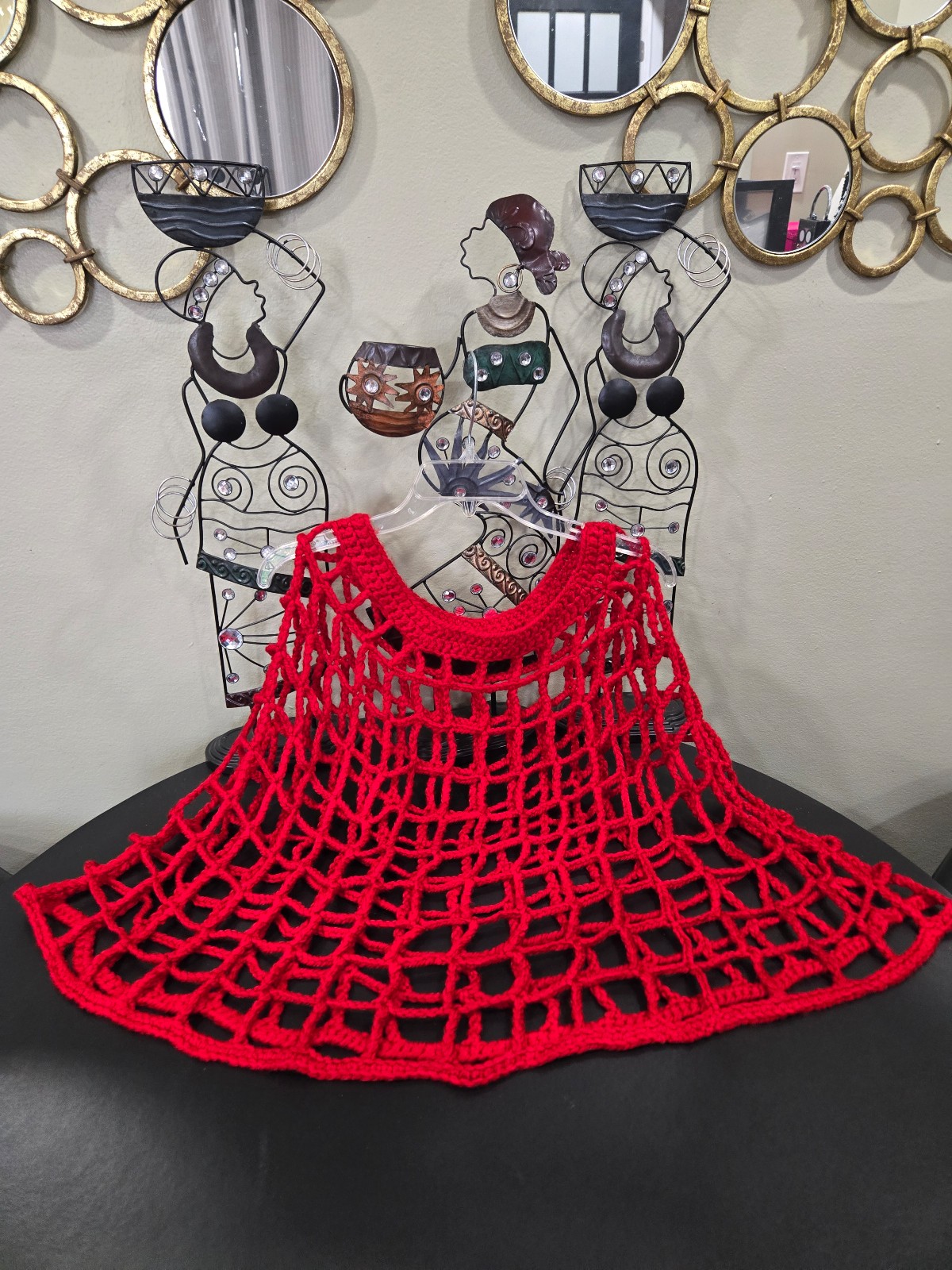 Crocheted poncho