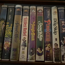 Lot of Disney VHS tapes