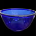 Vintage Arcoroc Cobalt Blue 9.5 Serving/Mixing Bowl. Rolled Rim Made in France