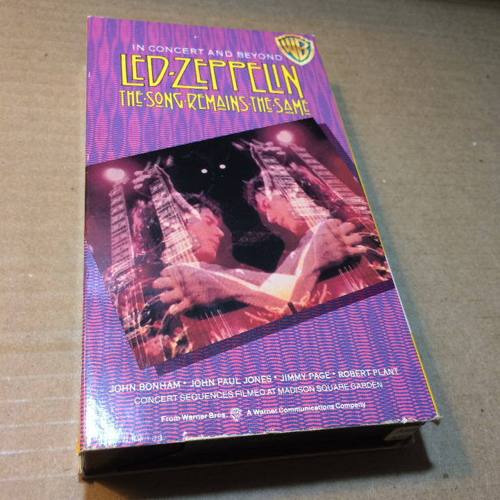 Led Zeppelin VHS The Song Remains The Same PG Vtg 1976 1987