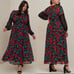 NWT Torrid Chiffon Maxi Peasant Dress Floral Black Size 4X