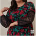 NWT Torrid Chiffon Maxi Peasant Dress Floral Black Size 4X
