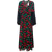 NWT Torrid Chiffon Maxi Peasant Dress Floral Black Size 4X