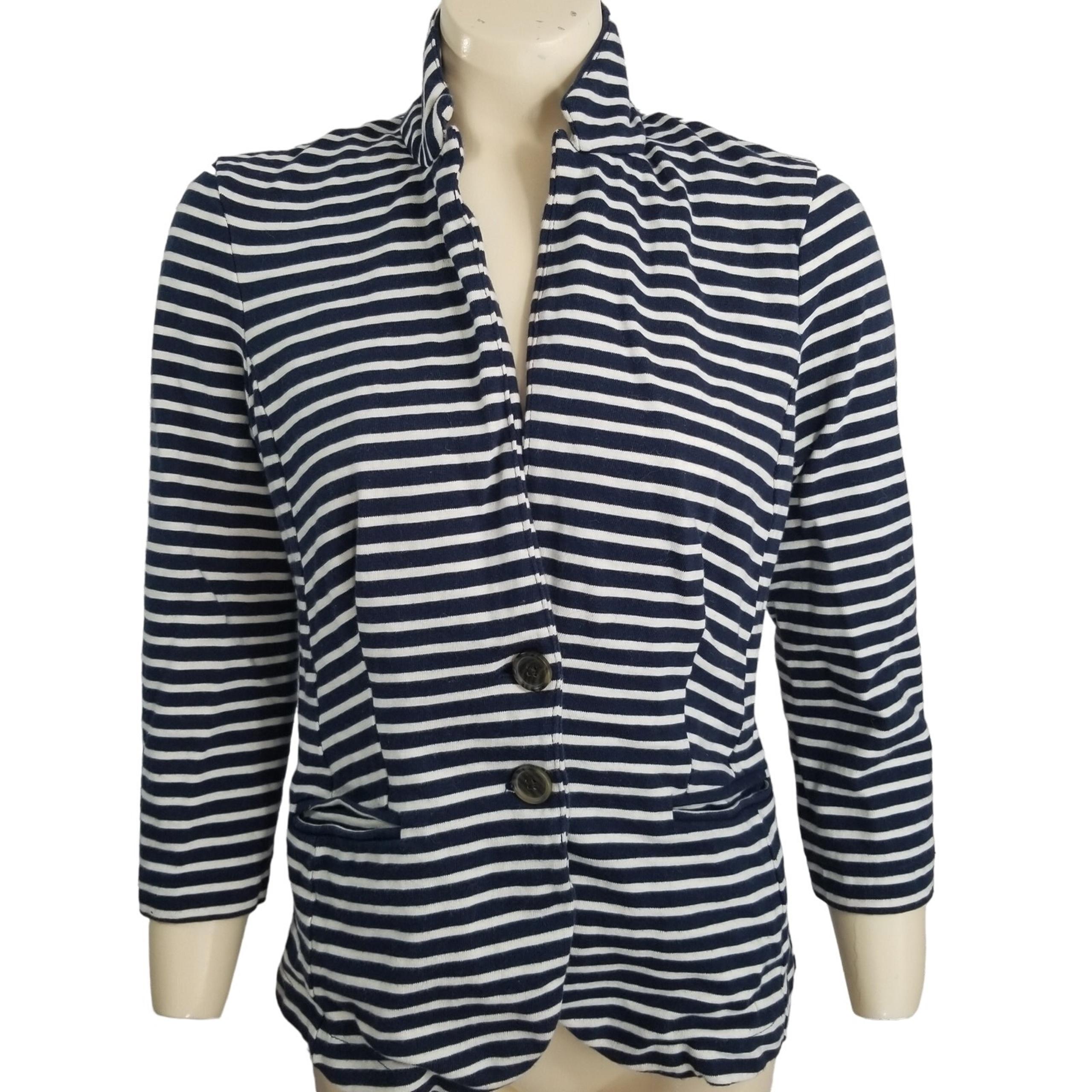 Lucky Brand Blazer Blue Stripe M