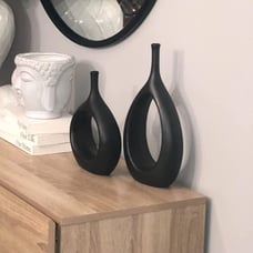 Vases Set of 2 Black