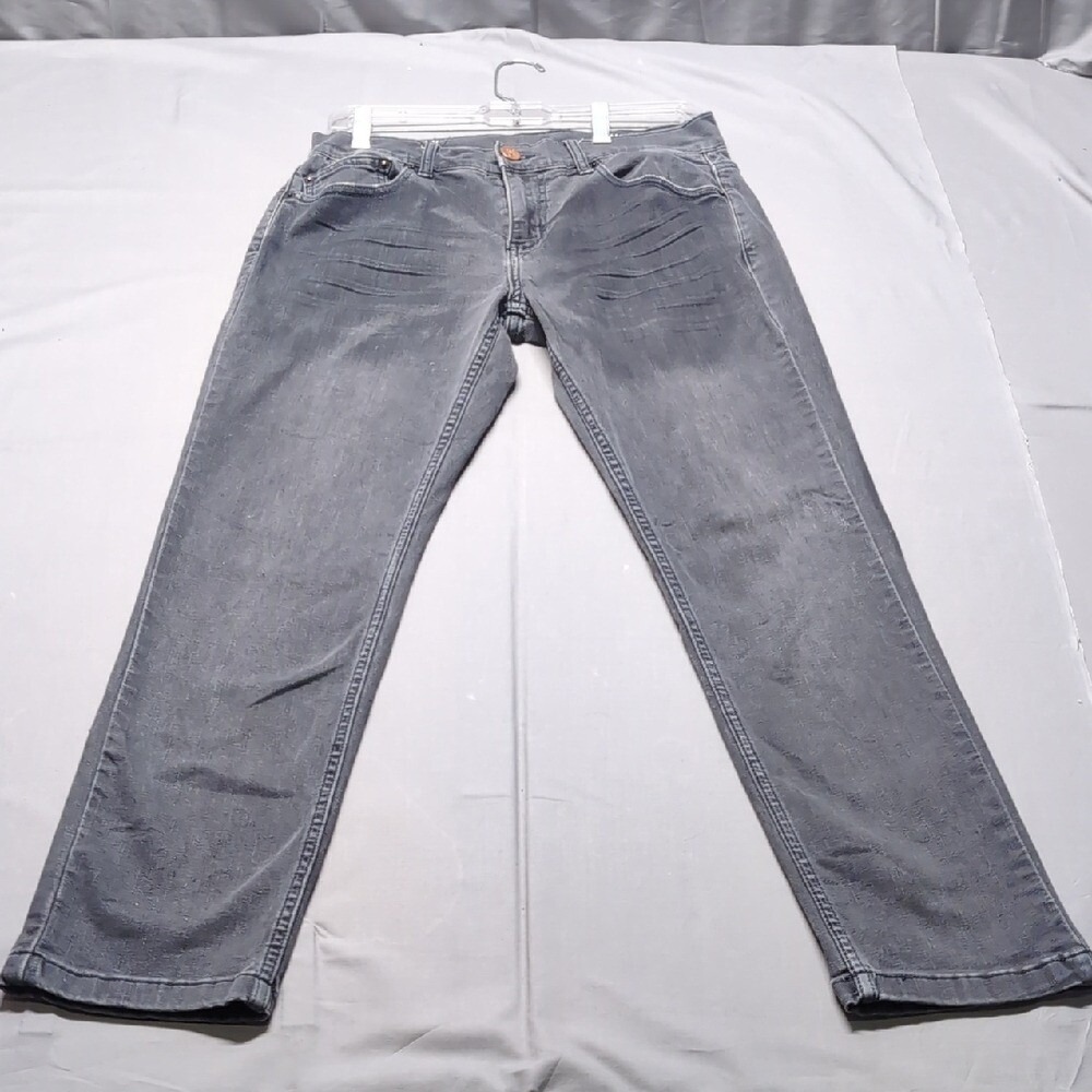 Mugsy Jeans Gray Slim Fit Mags Jeans Stretch Straight Leg Size 30X30
